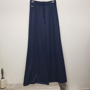 Dicorpo Womens Pull On Palazzo Wide Leg Pants Size Medium Navy Boho Soft Lounge